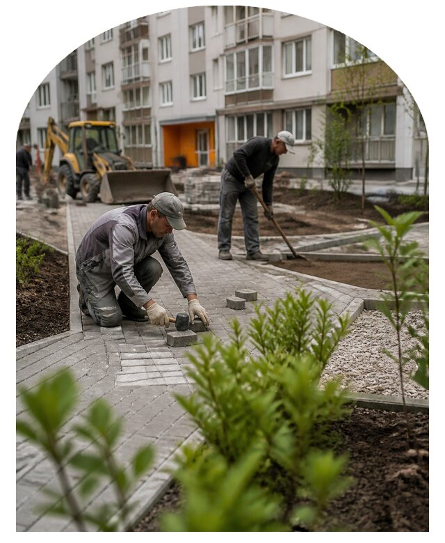 Благоустройство двора многоквартирного дома в Урюпинске